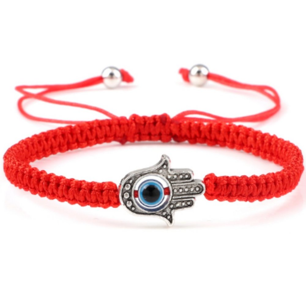 Hamsa Hand Bracelet,Hamsa Drawstring Bracelet,Evil Eye Bracelet,Good Luck
